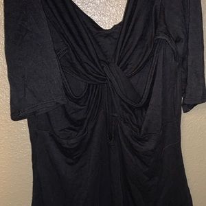 Mini stretch body glove Black Dress- keyhole front